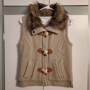 Maurices Sweater Vest With Faux Fur Collar